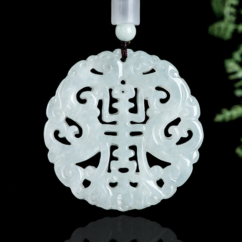 Women Accessories To Gift - Collier pendentif dragon en jadéite birmane,