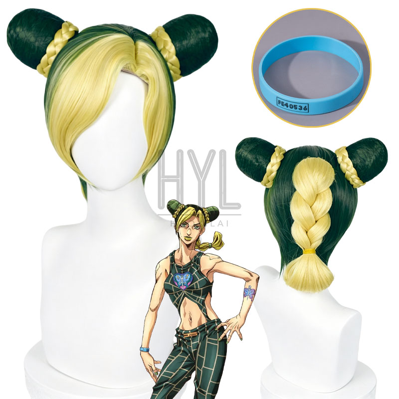 Women'S Yellow Accessories - Perruque de Cosplay Anime JOJO Jolyne