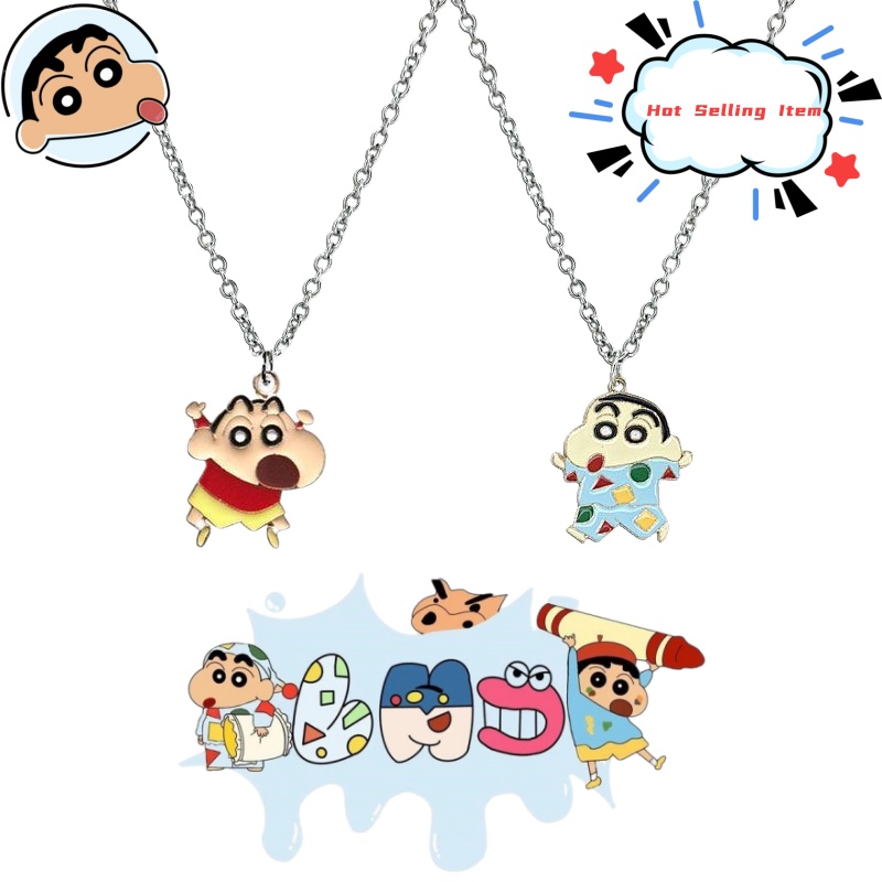 Women Accessories Gift Set - Collier de dessin animé Crayon Shin-chan,