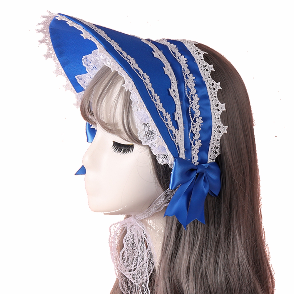 Women'S Victorian Era Accessories - Chapeau Bonnet Lolita en Dentelle Victorienne