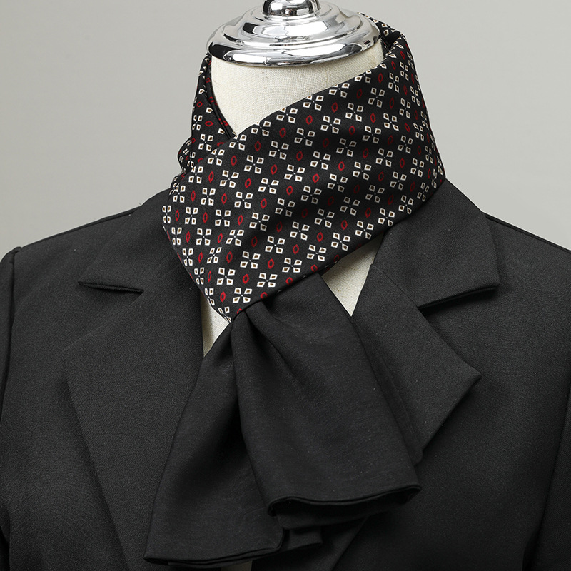 Silk Scarf Square - Écharpe pour hommes Imitation soie cou