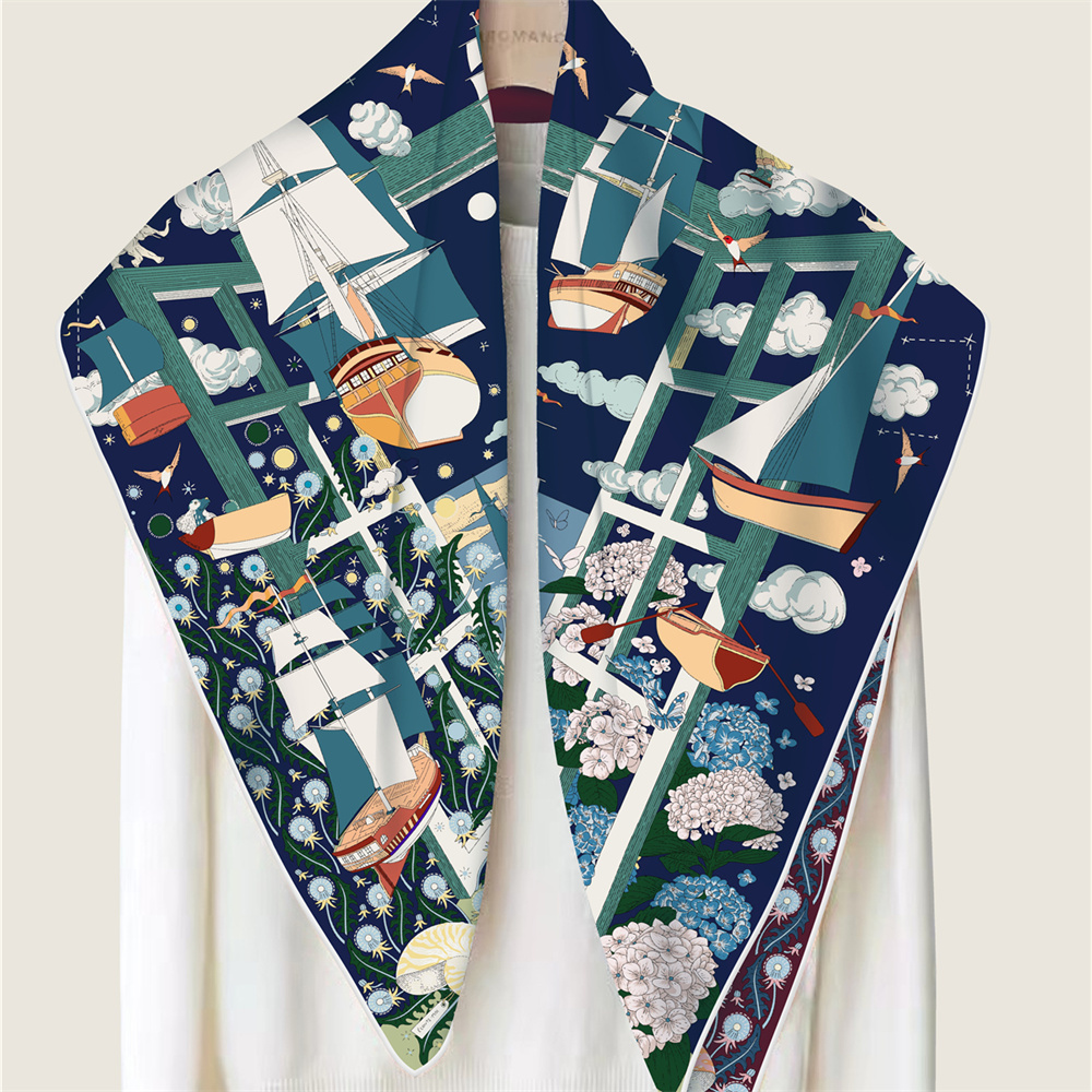 Écharpes en soie de marque 90C - Silk Scarf Square avis et prix