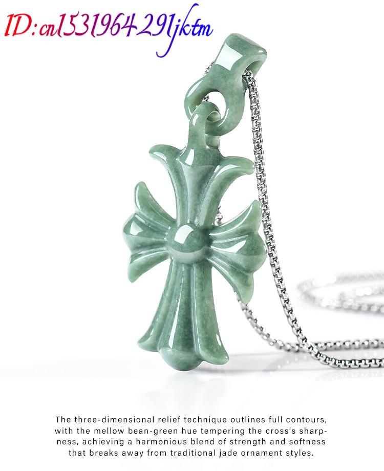 Collier pendentif croix en jad - Women Accessories To Gift avis et prix