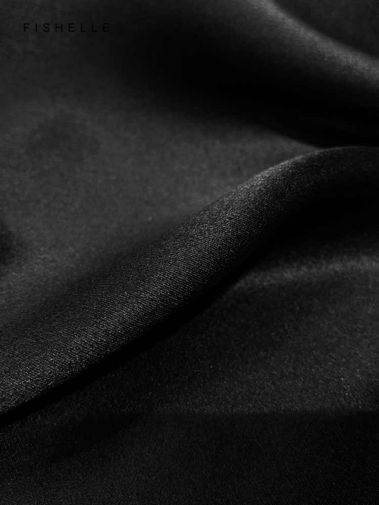 Couleur unie noir pure soie éc - Silk Scarf Square avis et prix